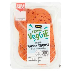 Jumbo Lekker Veggie Paprikaworst Vegan 90g