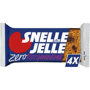 Snelle Jelle Kruidkoek zero rozijn 4-pack