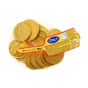 Only Gouden munten melkchocolade 100g