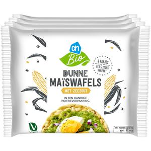 AH Biologisch Dunne maïswafels zeezout 4-pack