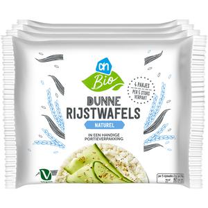 AH Biologisch Dunne rijstwafels naturel 4-pack