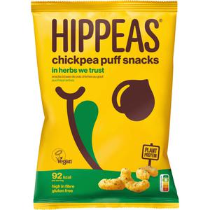 Hippeas Chickpea puff snacks in herbs we trust