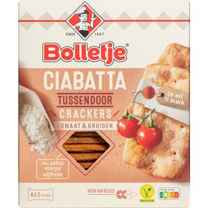 Bolletje Ciabatta crackers tomaat & kruiden