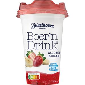 Zuivelhoeve Boer'n drink aardbei banaan