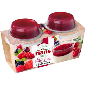 Rians Panna cotta rood fruit