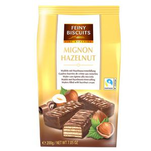 Feiny Biscuits Mignon wafels met hazelnootcremevulling 200g