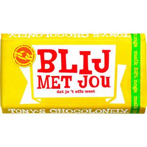 Tony's Chocolonely Blij met jou melk noga