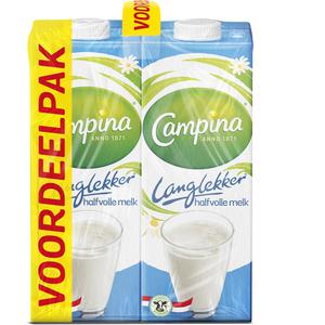 Campina Langlekker halfvolle melk voordeel 4pack