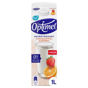 Optimel Drinkyoghurt sinaasappel aardbei 0% vet 1 x 1L