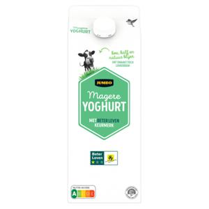 Jumbo Magere Yoghurt met 1 Ster Beter Leven Keurmerk 1, 5L