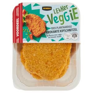 Jumbo Lekker Veggie 100% Plantaardige Krokante Kipschnitzel Voordeelverpakking 400g