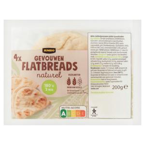 Jumbo - Gevouwen Flatbreads Naturel - 4 Stuks