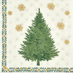 AH Servet kerstboom crème 33x33cm