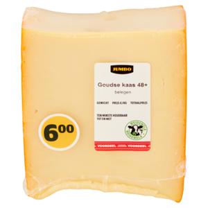 Jumbo Goudse Kaas 48+ Belegen Voordeelverpakking ca. 560g