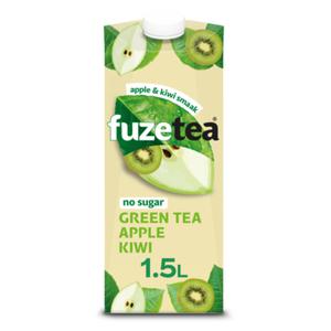 FuzeTea No Sugar Green Tea Appel & Kiwi Smaak 1, 5L