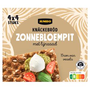 Jumbo Knäckebröd Zonnebloempit met Lijnzaad 4 x 4 Stuks 265g