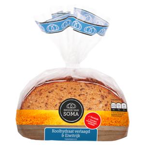 Brood van Soma Koolhydraat Verlaagd & Eiwitrijk volkoren tarwebrood 300g