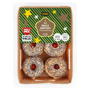 Jumbo Mini Bagels Ham Kaas met Tomatensaus 6 Stuks