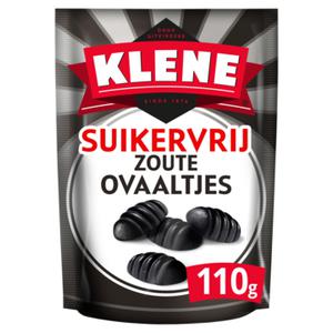 Klene Zoute Ovaaltjes Suikervrije Drop Zak 110 gram