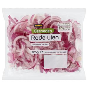 Jumbo Gesneden Rode Uien 125g