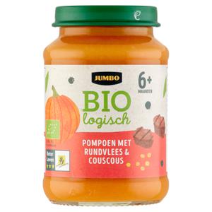 Jumbo Biologisch Pompoen met Rundvlees & Couscous 6+ Maanden 190g