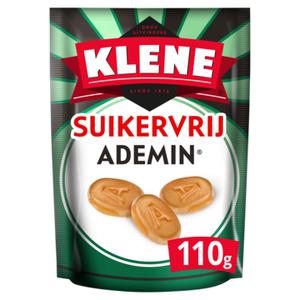 Klene Ademin Suikervrije Drop Keelpastille Zak 110 gram