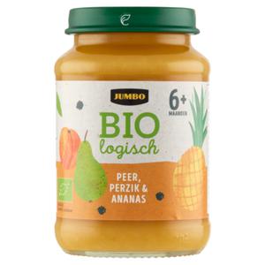 Jumbo Biologisch Peer, Perzik & Ananas 6+ Maanden 190g