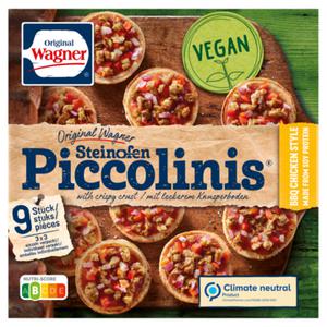 Original Wagner WAGNER Piccolinis mini pizza bbq kip vegan 9 Stuks 270g