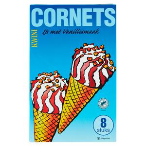 Kwini Cornets vanille 8 stuks