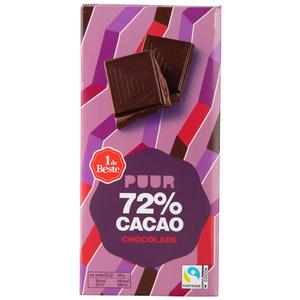 1 de Beste Chocoladereep puur 72%