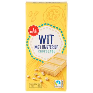 1 de Beste Chocoladereep wit met rijstcrisp