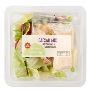 1 de Beste Groene salade caesar mix met crout-dressing