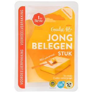 1 de Beste Jong belegen kaas stuk voordeelverpakking 48+