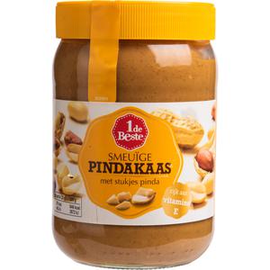 1 de Beste Pindakaas met stukjes pinda