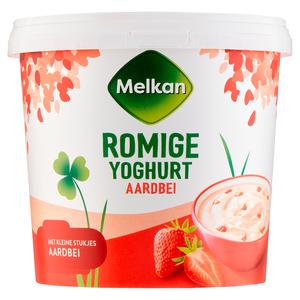 Melkan Roomyoghurt aardbei