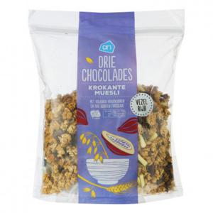 AH Krokante muesli drie chocolades