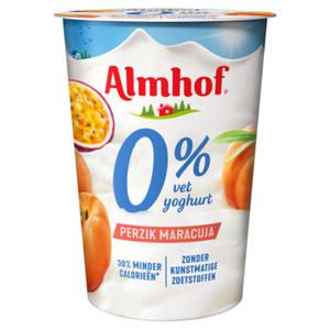 Almhof 0% vet yoghurt perzik maracuja