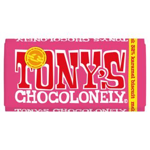 TONY'S CHOCOLONELY® Tony's Chocolonely Melk Karamel Biscuit Chocolade Reep 180g