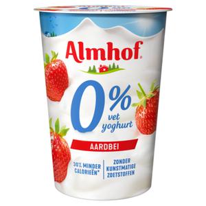 Almhof 0% vet yoghurt aardbei