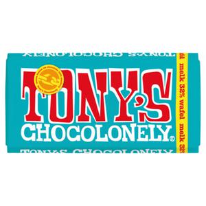 TONY'S CHOCOLONELY® Tony's Chocolonely Melk Pennywafel Chocolade Reep 180g