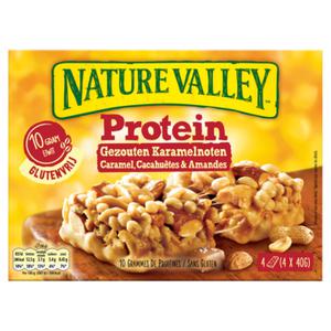 Nature Valley Protein Gezouten Karamelnoten 4 Repen 4 x 40g