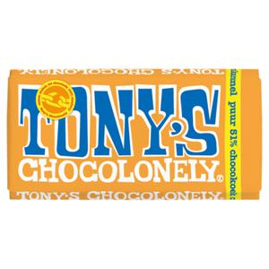 TONY'S CHOCOLONELY® Tony's Chocolonely Puur Citroenkaramel Chocokoek Chocolade Reep 180g