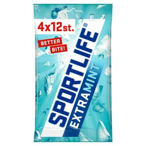 Sportlife Extramint Suikervrij Kauwgom 4-Pack 4 x 18g