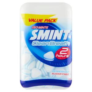 Smint Clean Breath Peppermint Pepermunt Suikervrij Pot 150 stuks Keelpastille