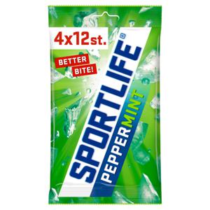 Sportlife Peppermint Suikervrij Kauwgom 4-Pack 4 x 18g