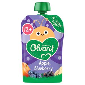 NUTRICIA Olvarit Olvarit Knijpfruit Appel Blauwe Bes 12+ Maanden 100g