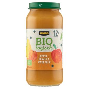 Jumbo Biologisch Appel, Perzik & Kweepeer 12+ Maanden 250g