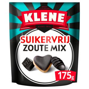 Klene Zoute Mix Suikervrije Drop Zak 175 gram