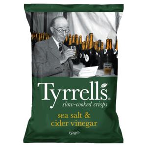 Tyrrells chips Sea salt & cider vinegar 8 x 150g