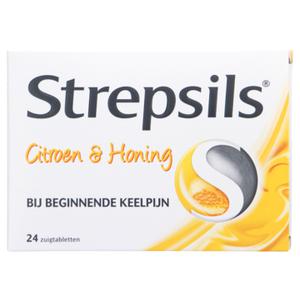 Strepsils Citroen & Honing 24 Zuigtabletten